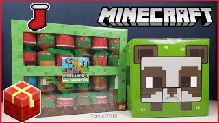 MINECRAFT ADVENT CALENDAR CUBE 2023 Unboxing Minecraft Christmas Crackers too Stationery [upl. by Eitsud432]