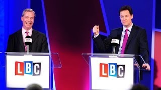 Clegg v Farage LBC European Union Debate Highlights [upl. by Haskel]