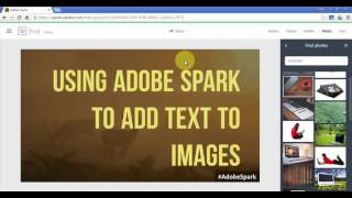 Adding Text to Images with Adobe Spark [upl. by Eido]