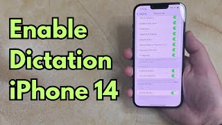 How to Enable Dictation on iPhone 14  Step by Step [upl. by Ahsed]