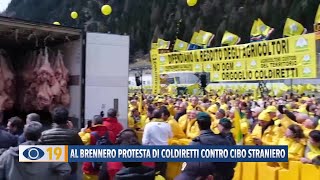 Al Brennero la protesta di Coldiretti contro il cibo straniero [upl. by Eustacia]