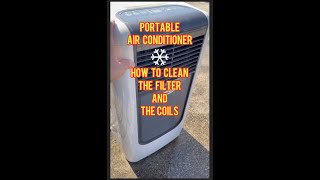 Portable AC How To Clean Filter and Coils Read description When in doubt don’t spray the coils [upl. by Marva]