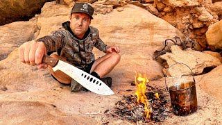 SOLO CAVE Camping  Foraging For Food Fishing amp Fire Cooking [upl. by Yendahc]