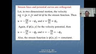 11 Two Dimensional Motion 2  HYDRODYNAMICS 243711  Honours 4th Year Mathematics [upl. by Nayb]