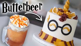 BUTTERBEER Flavored Harry Potter Cake [upl. by Demitria477]