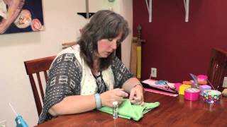 How to Affix Glitter to Clothing  Homemade Crafts [upl. by Ztirf]