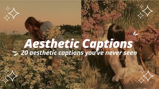 20 Aesthetic Captions You’ve Never Seen [upl. by Nahk291]