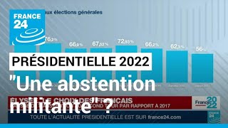 Présidentielle 2022  une quotabstention militantequot  • FRANCE 24 [upl. by Valenta576]