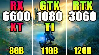 RX 6600 XT vs GTX 1080 Ti vs RTX 3060  AMD Drivers 2321Nvidia 52849 [upl. by Nydnarb]