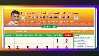 AP High Schools Academic Calendar 202425 AP School Academic Calendar 202425 అకడమిక్ క్యాలెండర్ [upl. by Ferdy410]