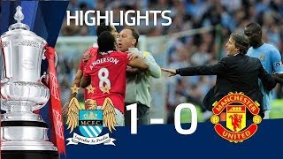 Man City 10 Man United Official Highlights  The FA Cup Semi Final [upl. by Llertac820]