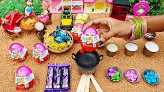 Miniature Kinder Joy Chocolate Brownie Cake Recipe  Kinder Joy Chocolate CookiesChocolate Biscuits [upl. by Festatus]