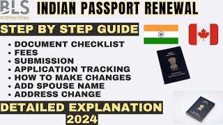 Indian Passport Renewal in Canada 2024 StepbyStep Guide BLS How to Renew Indian Passport Online [upl. by Osyth737]