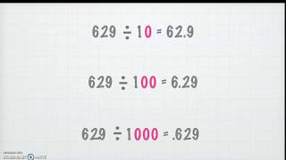 Dividing by 10 100 and 1000 [upl. by Iahk679]