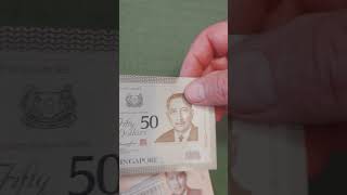 Памятные банкноты Сингапура 20 и 50 долларов collecting collection banknotes [upl. by Atiz]