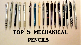 Top 5 Mechanical Pencils Review Pentel Staedtler Rotring [upl. by Denoting]