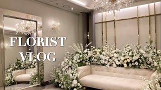 Florist vlog 웨딩홀 리뉴얼 작업  울산꽃집 아르케 플라워샵 [upl. by Leuname]