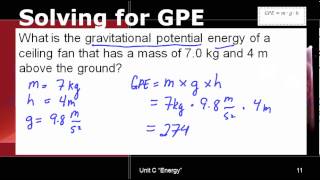 Solving for Gravitational Potential Energy GPE [upl. by Anilra603]