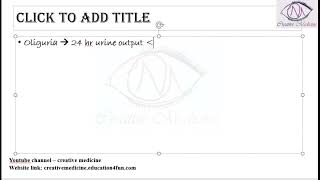 Lec 8 Oliguria and Anuria Definitions  Renal [upl. by Aropizt764]