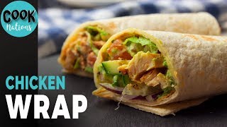 Chicken Wrap Recipe  Easiest Way of Making Chicken Wrap  Chicken Wrap by CookNations [upl. by Kiker]