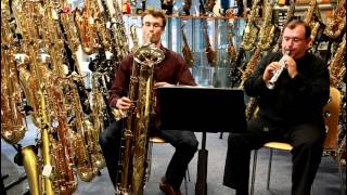 Soprillo amp Tubax Contrabass Saxophone Duet [upl. by Llekram]