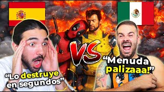 🇪🇸 2 ESPAÑOLES REACCIONAN AL DOBLAJE LATINO VS ESPAÑOL 🇲🇽 DE DEADPOOL amp WOLVERINE  NoMeDuchoGT [upl. by Stormie]