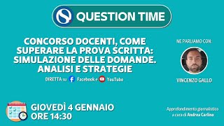 Concorso docenti come superare la prova scritta simulazione delle domande Analisi e strategie [upl. by Aiekat]