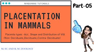 NonDeciduate placenta Deciduate placenta and Zonary deciduate placenta Part5 BSc MSc Zoology [upl. by Ahseital]