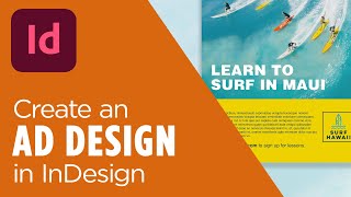 Create an ad design in Adobe InDesign  Step by step magazine ad tutorial for beginners [upl. by Gaddi804]