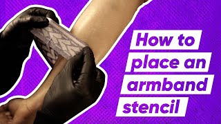 How to make Armband Tattoo Stencil  Learn to make and place armband stencil perfectly [upl. by Leeda]