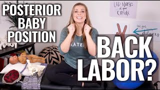 Back Labor  Posterior Position  All About OP Babies  Sarah Lavonne [upl. by Marchelle]