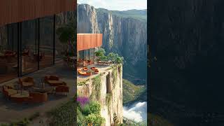 Cozy Modern Glass House on a Cliffside with Breathtaking Valley Views 🌄🏡 architecturaldesign [upl. by Nolana]