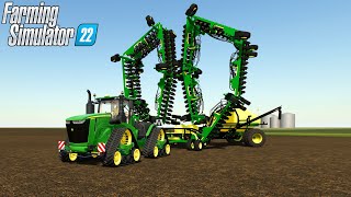 Farming Simulator 22  Mega Mod JOHN DEERE AIR SEEDER 50M [upl. by Giffer330]