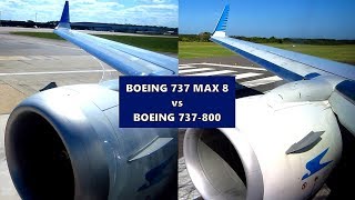 Boeing 737 MAX 8 7378 vs Boeing 737800 engine spoolup sound [upl. by Nagol]