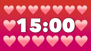 15 Minute Timer Hearts and Valentines Day Timer [upl. by Gerson]