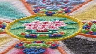 Traditional Tibetan Sand Mandala Time Lapse [upl. by Idissak]