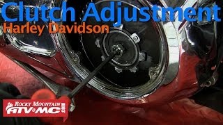 How To Adjust a Cable Driven Clutch on a Harley Davidson Motorcycle [upl. by Hew187]