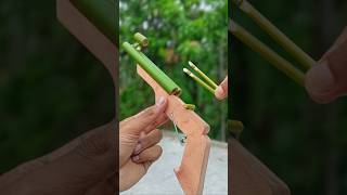 Bamboo Creations with Mini Bamboo Slingshots bamboo bamboocrafts bambooart Diy [upl. by Yrag]