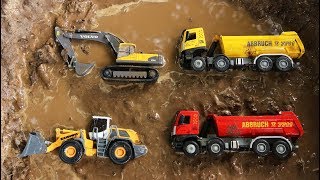 Fine Toys Construction Vehicles Under The Mud Excavator [upl. by Amekahs644]