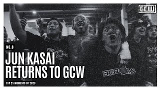 GCW  Top 25 Moments Of 2023  8  Jun Kasai Returns To GCW  LONGLIVEGCW [upl. by Lemaj]