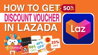 How to GET DISCOUNT VOUCHER in LAZADA  Step by Step [upl. by Messab]