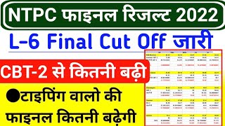 All RRB NTPC Final Result Out  Cut Off कितनी बढ़ी  NTPC Leve 6 DV Cut Off [upl. by Syxela282]