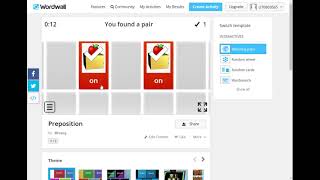 Wordwall template matching pairs [upl. by Yesnikcm]