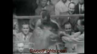 Ezzard Charles vs Jersey Joe Walcott 2  1080p 60fps [upl. by Kylen984]