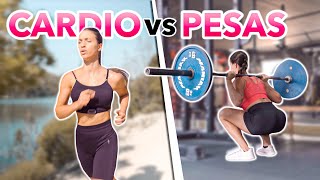 ¿QUÉ QUEMA MÁS CALORÍAS en 1 HORA 🔥 CARDIO vs PESAS [upl. by Trebbor787]