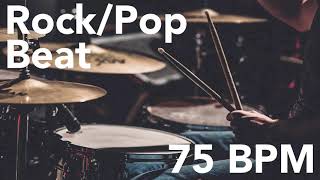 🤘 🥁 RockPop Basic Beat 75 BPM [upl. by Fortunio]