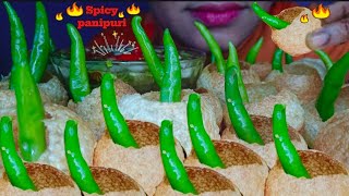 ASMR EATING SPICY PANIPURI CHALLENGE  FUCHKA CHALLENGE  GOLGAPPA CHALLENGE  PANI PURI ASMR [upl. by Hashimoto678]