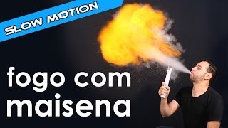 Cuspir fogo com maisena em câmera lenta série slow motion [upl. by Lunetta]