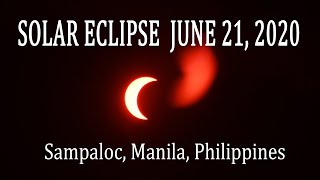 Solar Eclipse June 21 2020  Manila Philippines [upl. by Trudy]