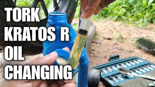 Tork Kratos R Oil changing  Detailed Video [upl. by Arramat]